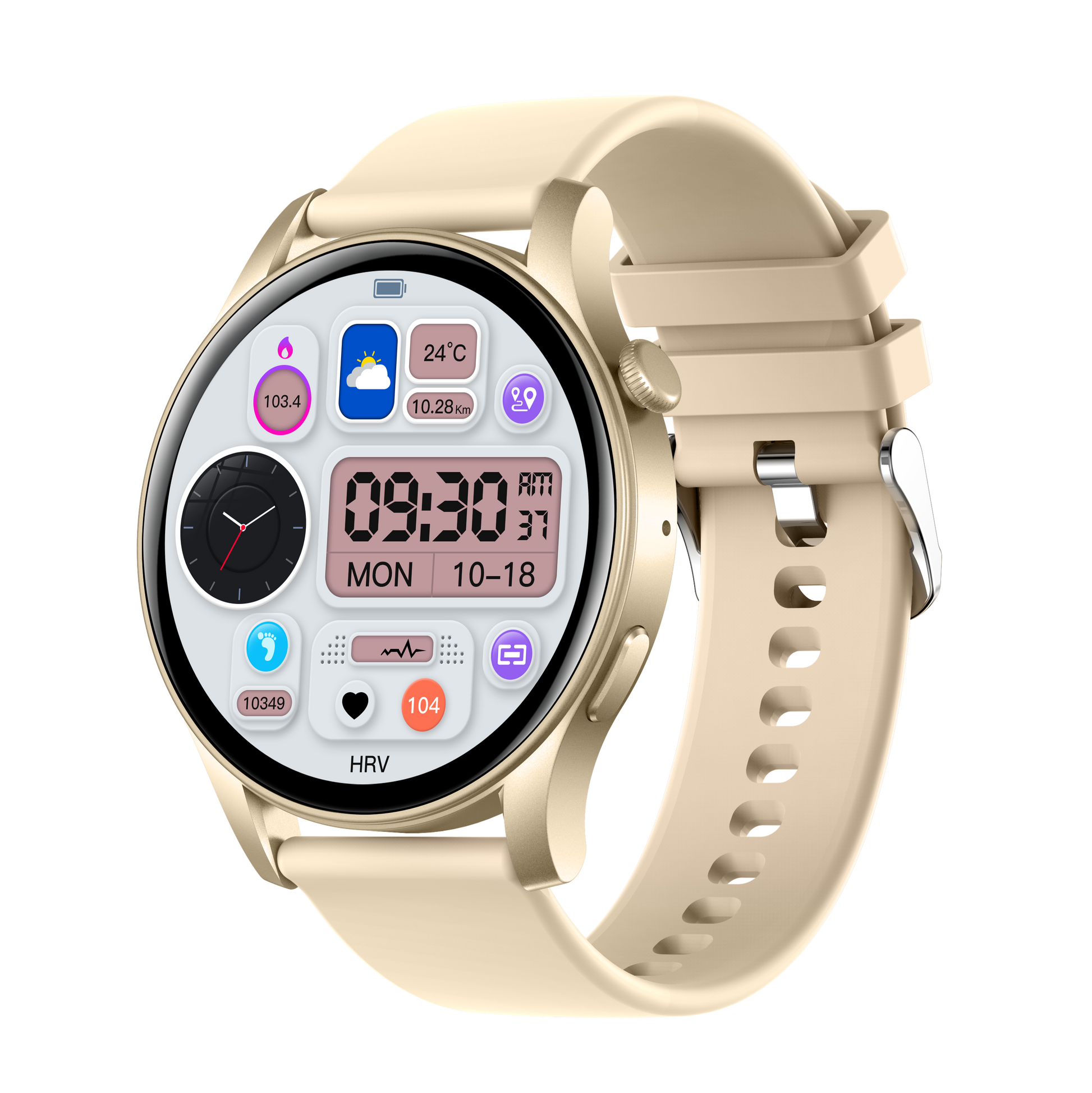 Sports smart watch with breathing training guides you to relax after intense exercis