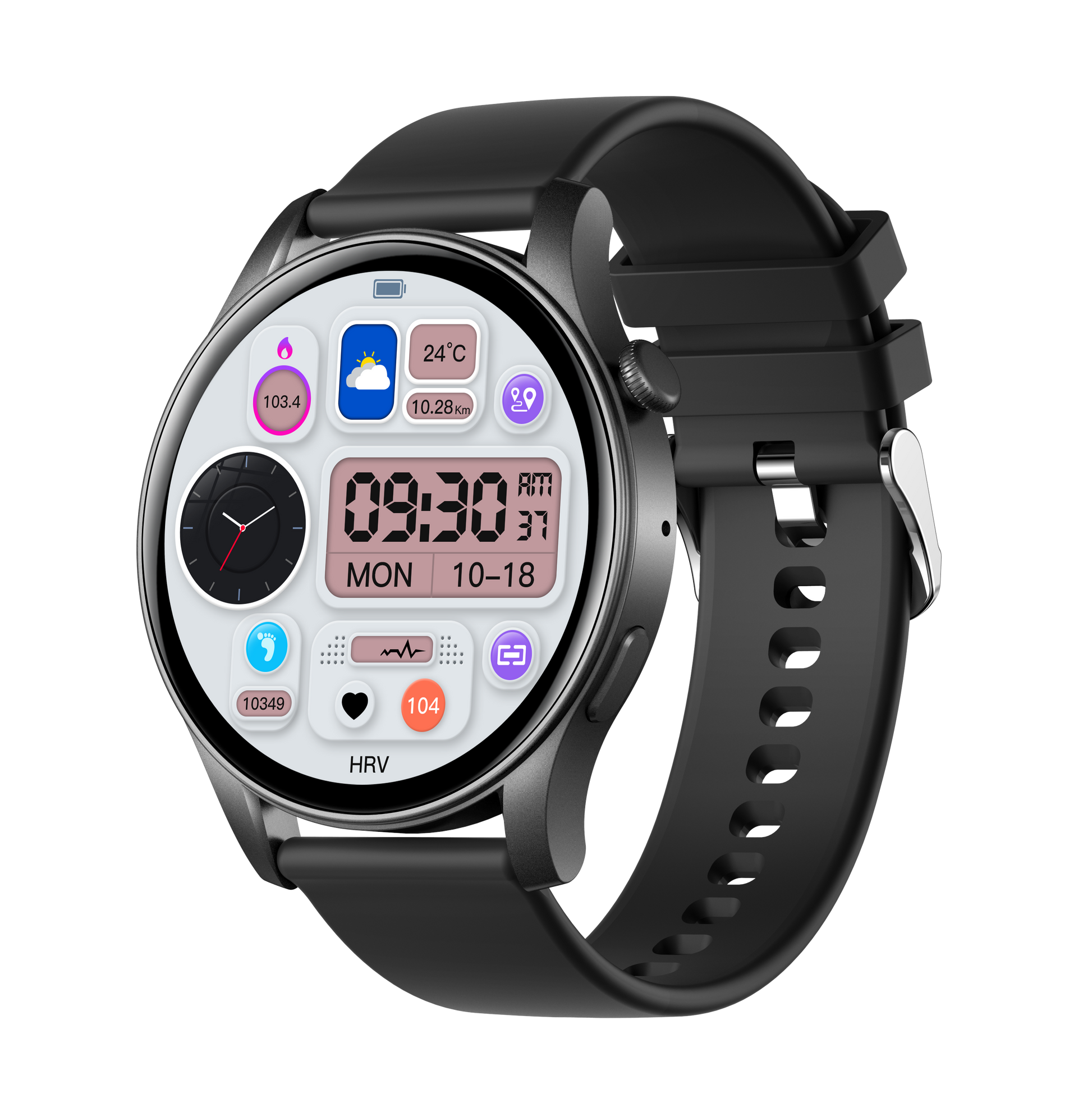 Sports smart watch with breathing training guides you to relax after intense exercis