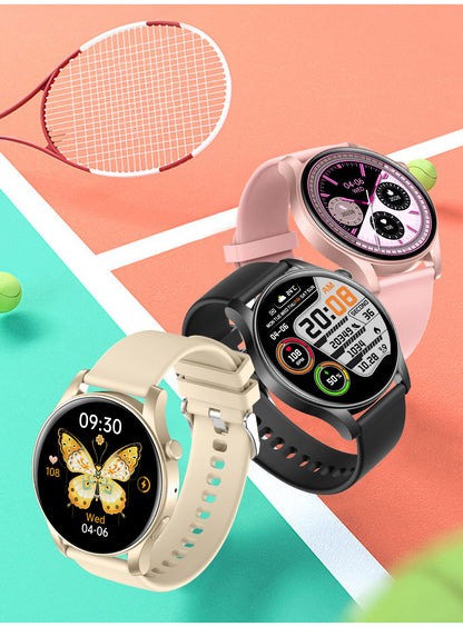 Sports smart watch with breathing training guides you to relax after intense exercis