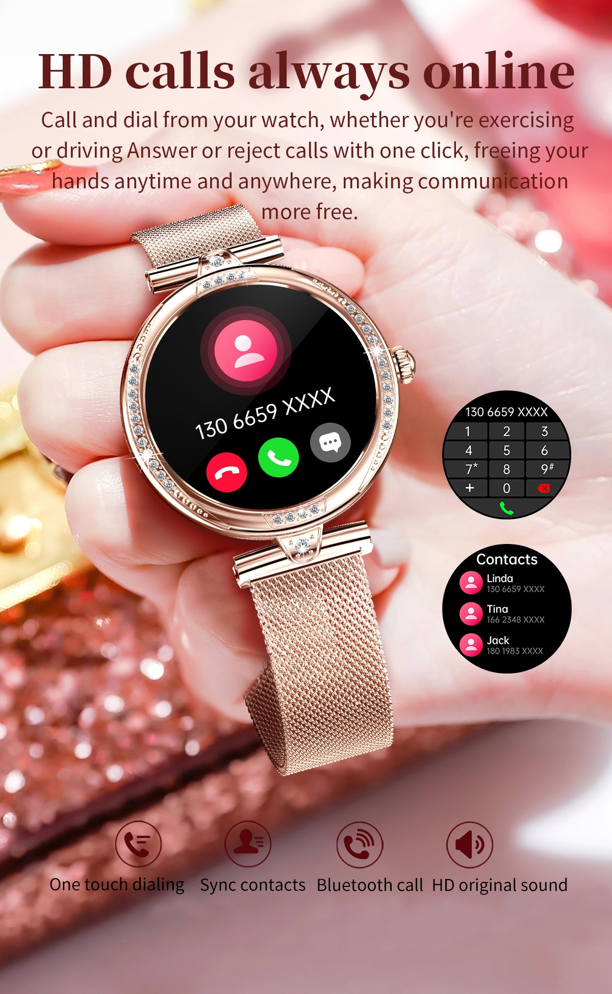 Sports smart watch with calorie and distance tracking for all your fitness goals