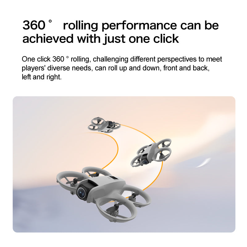 Precise control drone for aerial acrobatics, perform 360° flips and rolls with ease.