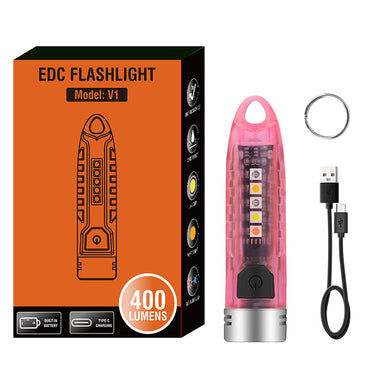 Portable bright flashlight, mini fast charge waterproof, daily travel outdoor emergency light