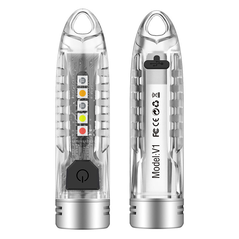 Portable bright flashlight, mini fast charge waterproof, daily travel outdoor emergency light