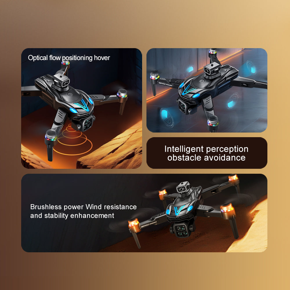 V188MAX Brushless Drone 4.3" Screen Remote  Smart Obstacle Avoidance RGB Gradient Light