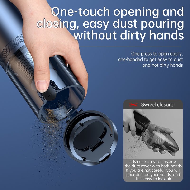 Multifunctional car vacuum cleaner, easily handles pet hair and food crumbs in vehicles