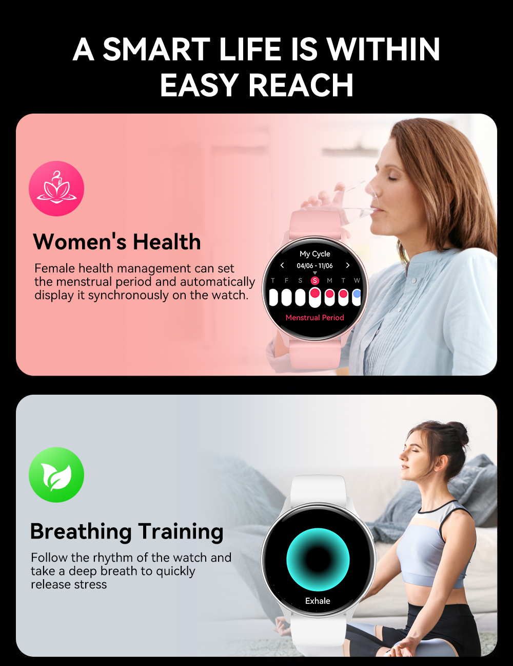 Smart watch with accurate sleep quality analysis, help you improve schedule and start energetic days
