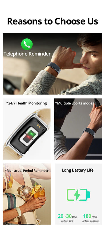 VITRO Ultra Thin Aluminum Alloy Smart Band 1ATM Waterproof Magnetic Strap Fitness Bracelet