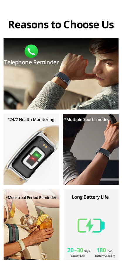 VITRO Ultra Thin Aluminum Alloy Smart Band 1ATM Waterproof Magnetic Strap Fitness Bracelet