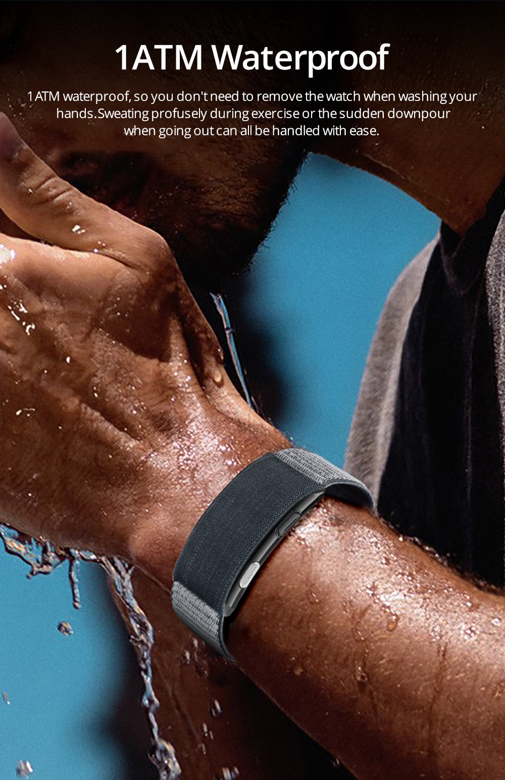 VITRO Ultra Thin Aluminum Alloy Smart Band 1ATM Waterproof Magnetic Strap Fitness Bracelet