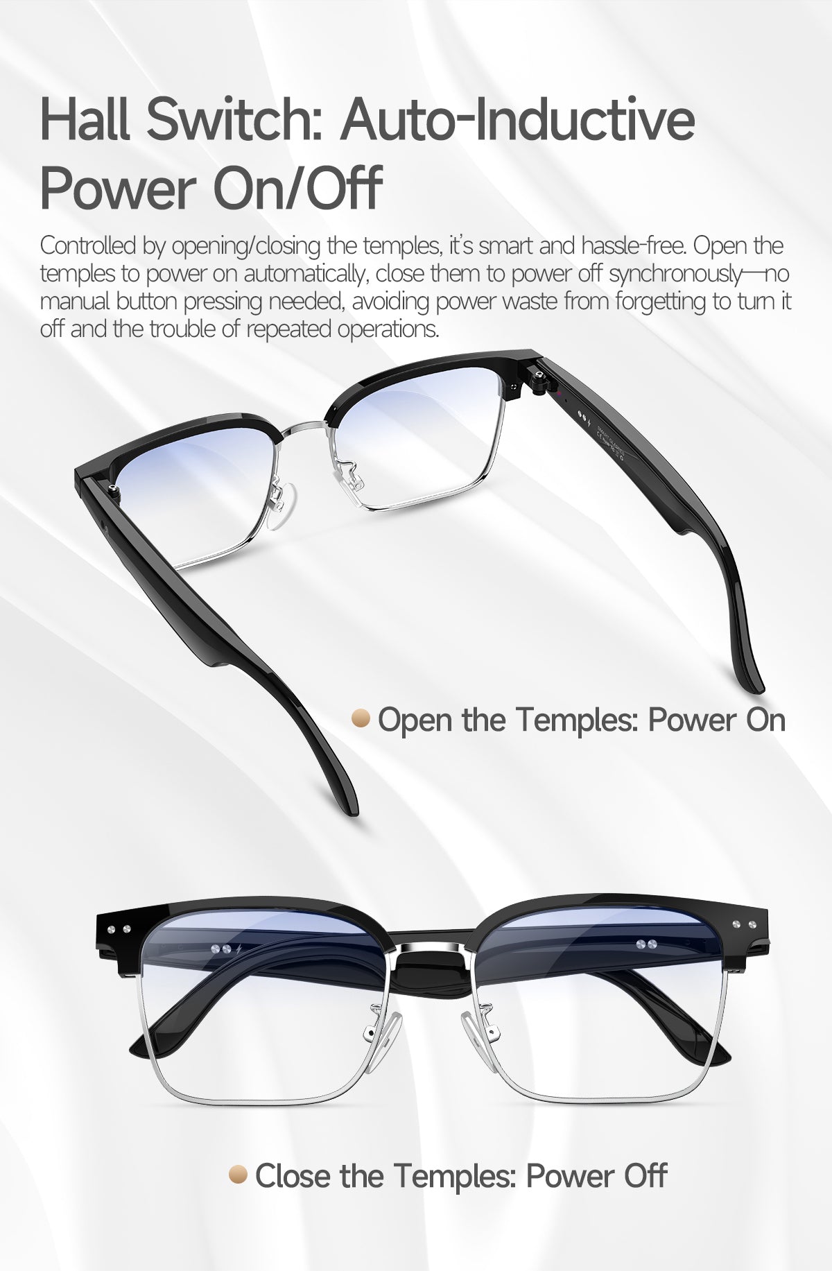 Low-power smart glasses with fast-charging tech support all-day use after short charging