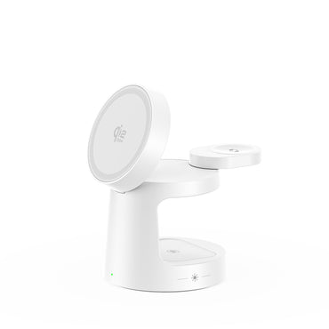 2025 QI2.2 Certified Magnetic Foldable Stand 3-in-1 Wireless Charger For Phone Watch Earbuds