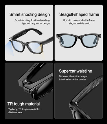 Smart glasses with AI assistant, voice translation, great for cross-border trips
