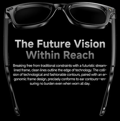 W610T AI Translation Smart Eyewear 4GB Storage Touch Sliding Control Magnetic Charging