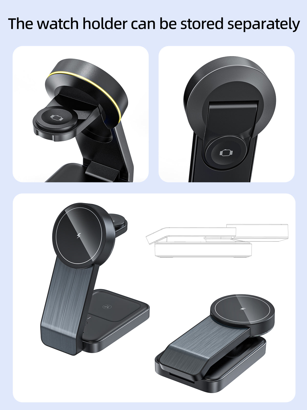 Strong Magnetic Wireless Charging Pad Fast Safe Charging for Smartphones