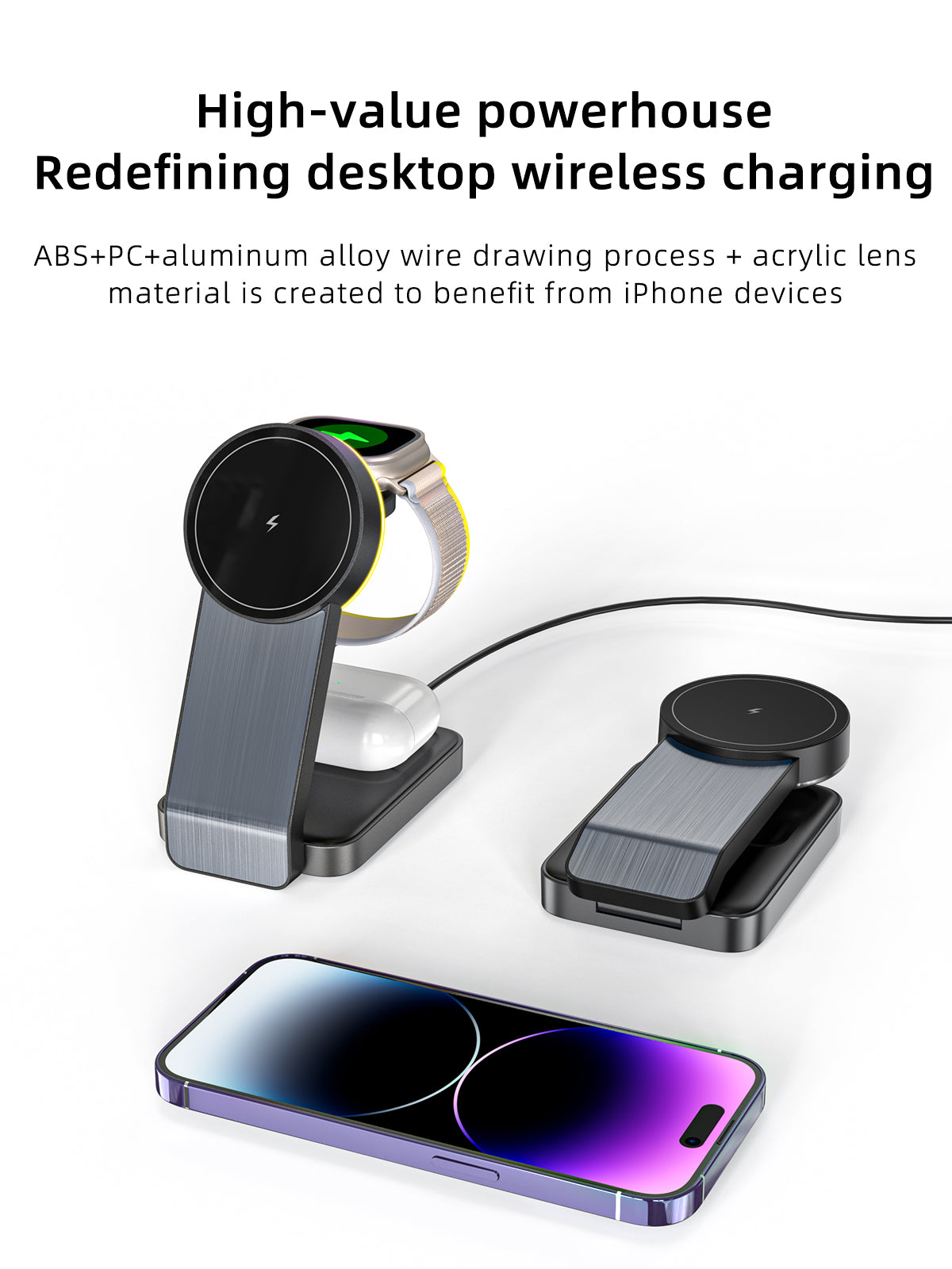 Strong Magnetic Wireless Charging Pad Fast Safe Charging for Smartphones