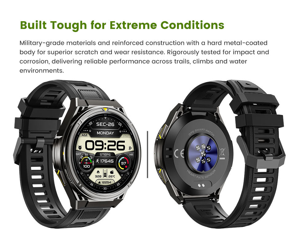 X2Pro 1.43" AMOLED Round Fitness Watch Heart Rate Sleep Stress Tracker Dual Band GPS