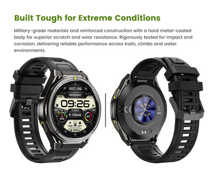 X2Pro 1.43" AMOLED Round Fitness Watch Heart Rate Sleep Stress Tracker Dual Band GPS