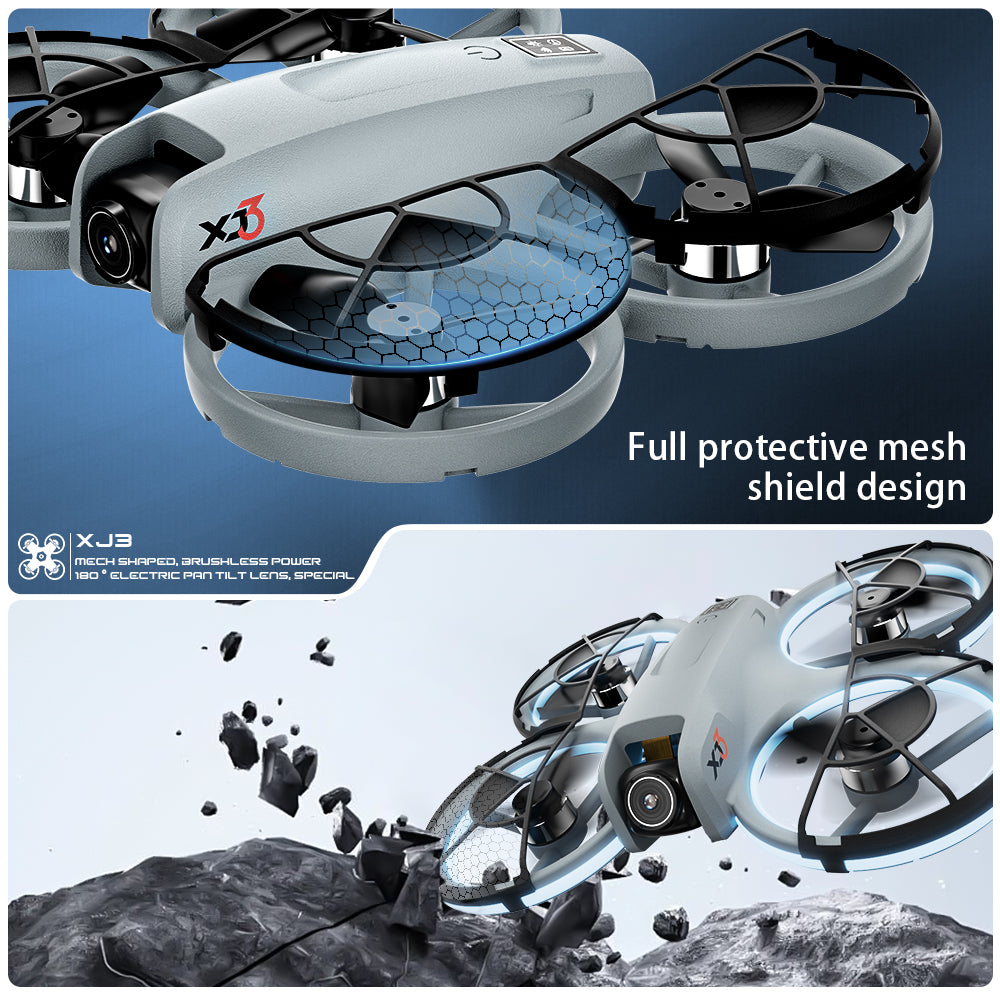 XJ3 Full Cover Protector RC Drone Optional 4.3" Screen Controller Long Flight Time Toy