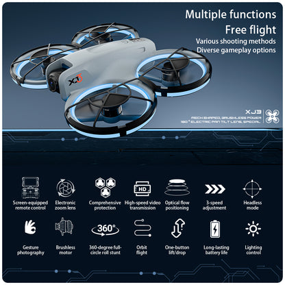 XJ3 Full Cover Protector RC Drone Optional 4.3" Screen Controller Long Flight Time Toy