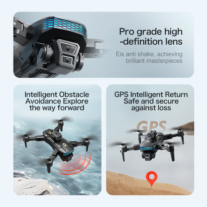 XT555 GPS Foldable Drone 4.3" Screen Remote EIS Gimbal Dual Camera Obstacle Avoidance