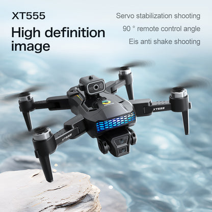 XT555 GPS Foldable Drone 4.3" Screen Remote EIS Gimbal Dual Camera Obstacle Avoidance