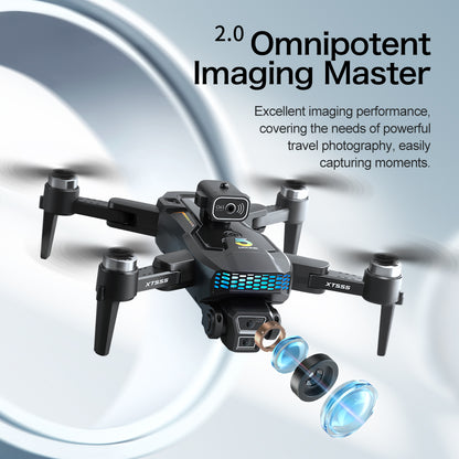 XT555 GPS Foldable Drone 4.3" Screen Remote EIS Gimbal Dual Camera Obstacle Avoidance
