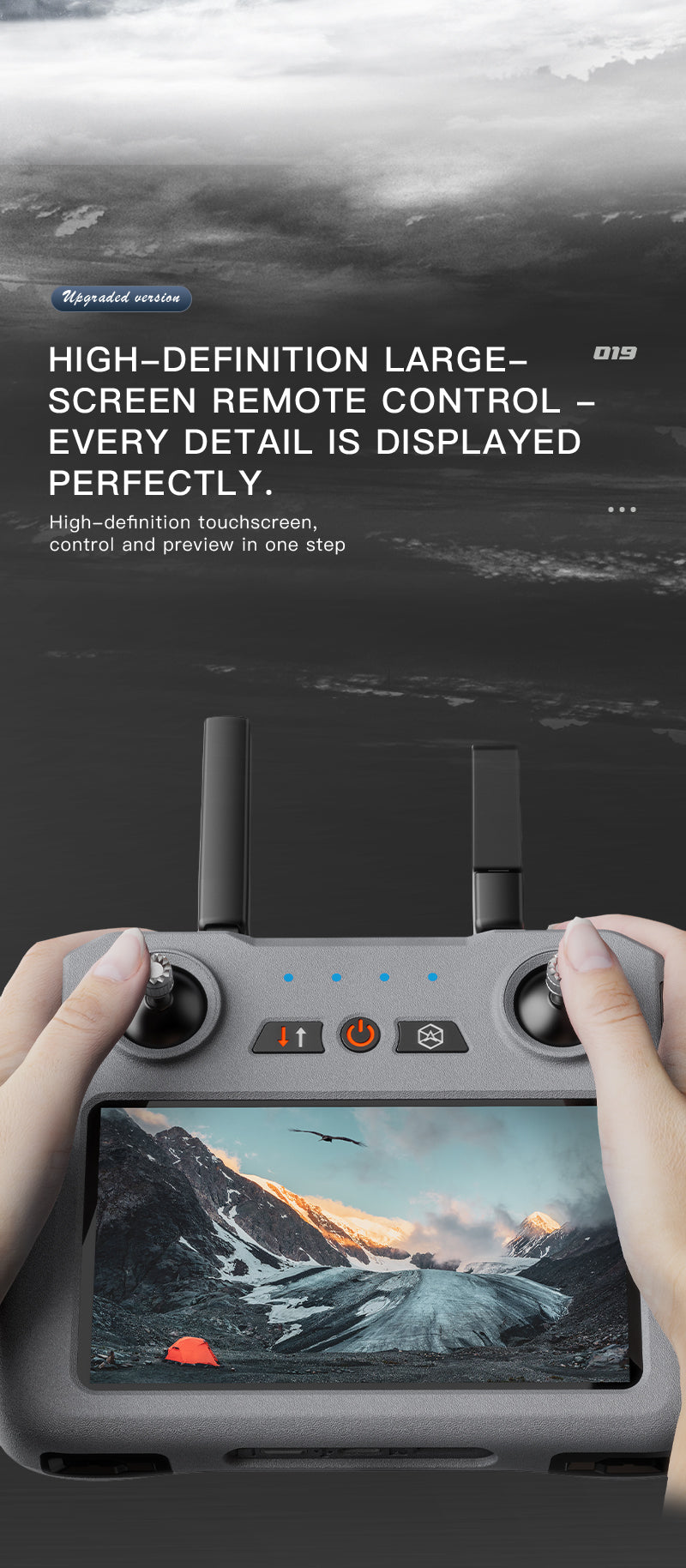 XiL019 MAX Touch Screen GPS Drone 3-Axis Gimbal 4K Camera 55Mins Flight
