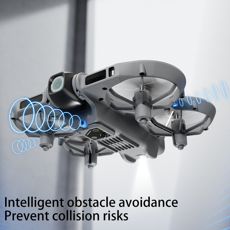 Crash-resistant body, propeller guards, one-key takeoff/altitude hold—safe entry-level drone for kids.